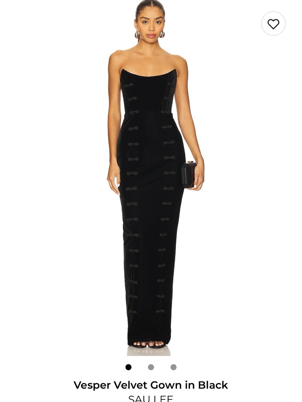 Vesper Velvet Gown in Black Sau Lee